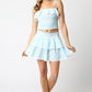 Elisa Smocked Ruffle Crop Top