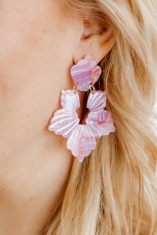 Michelle Rosy Gold Earrings