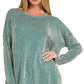Ribbed Long Sleeve Top Green