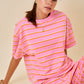 Dylan Striped Set Top Pink