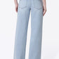 Vervet Mid Rise Light Wash Clean Cut Hem Wide Leg Jeans