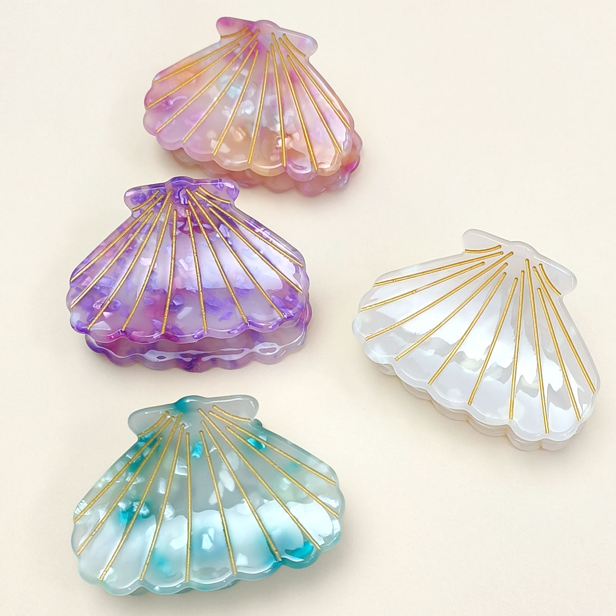 White Shell Hair Clip