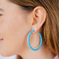Holly Mega Hoop Earrings - Turquoise