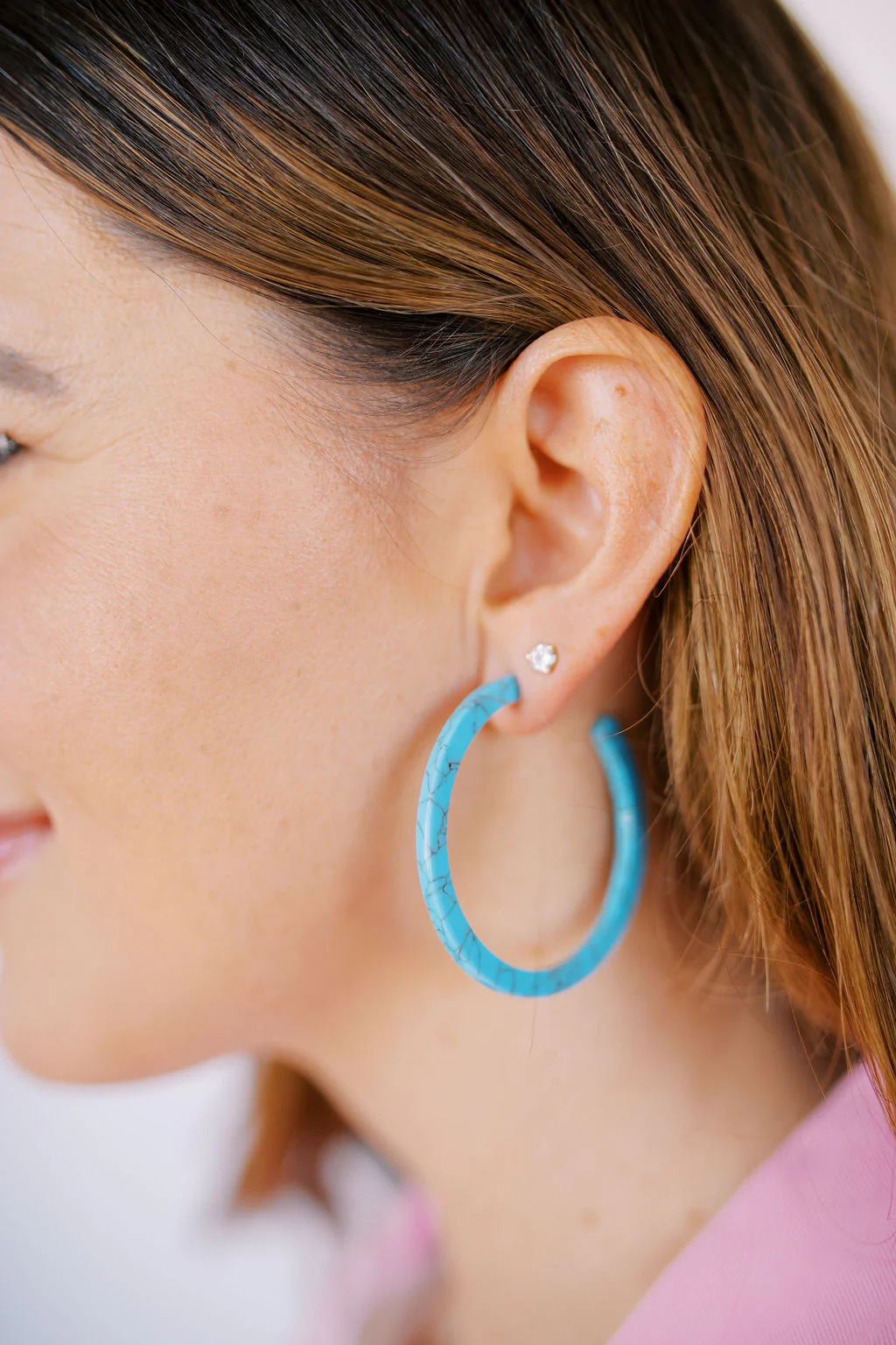 Holly Mega Hoop Earrings - Turquoise