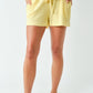 Softcore Ribbed Lounge Shorts Yellow