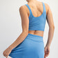 V Neck Yoga Top Aqua Splash