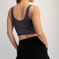 V Neck Yoga Top Charcoal
