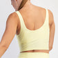 V Neck Yoga Top Lemon Cream