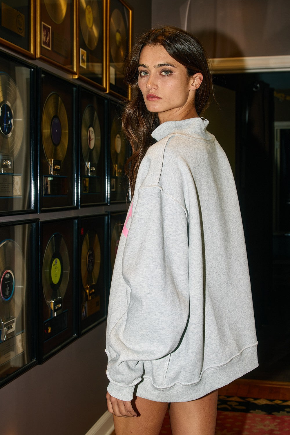 'pilates & Yoga' Reversible Mockneck Sweatshirt