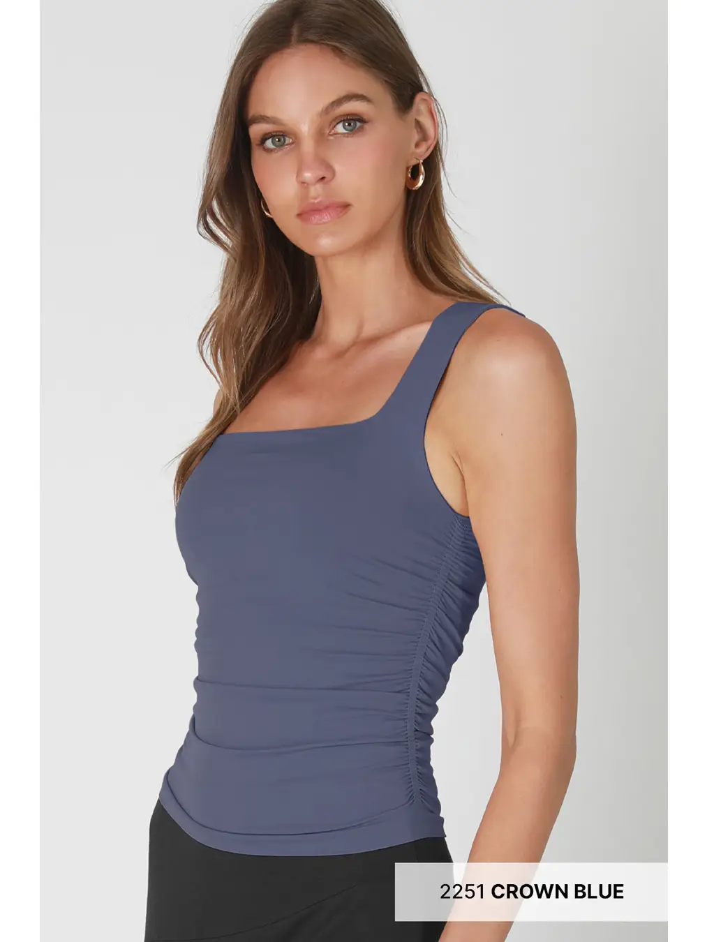 Clean Line Square Shirred Top