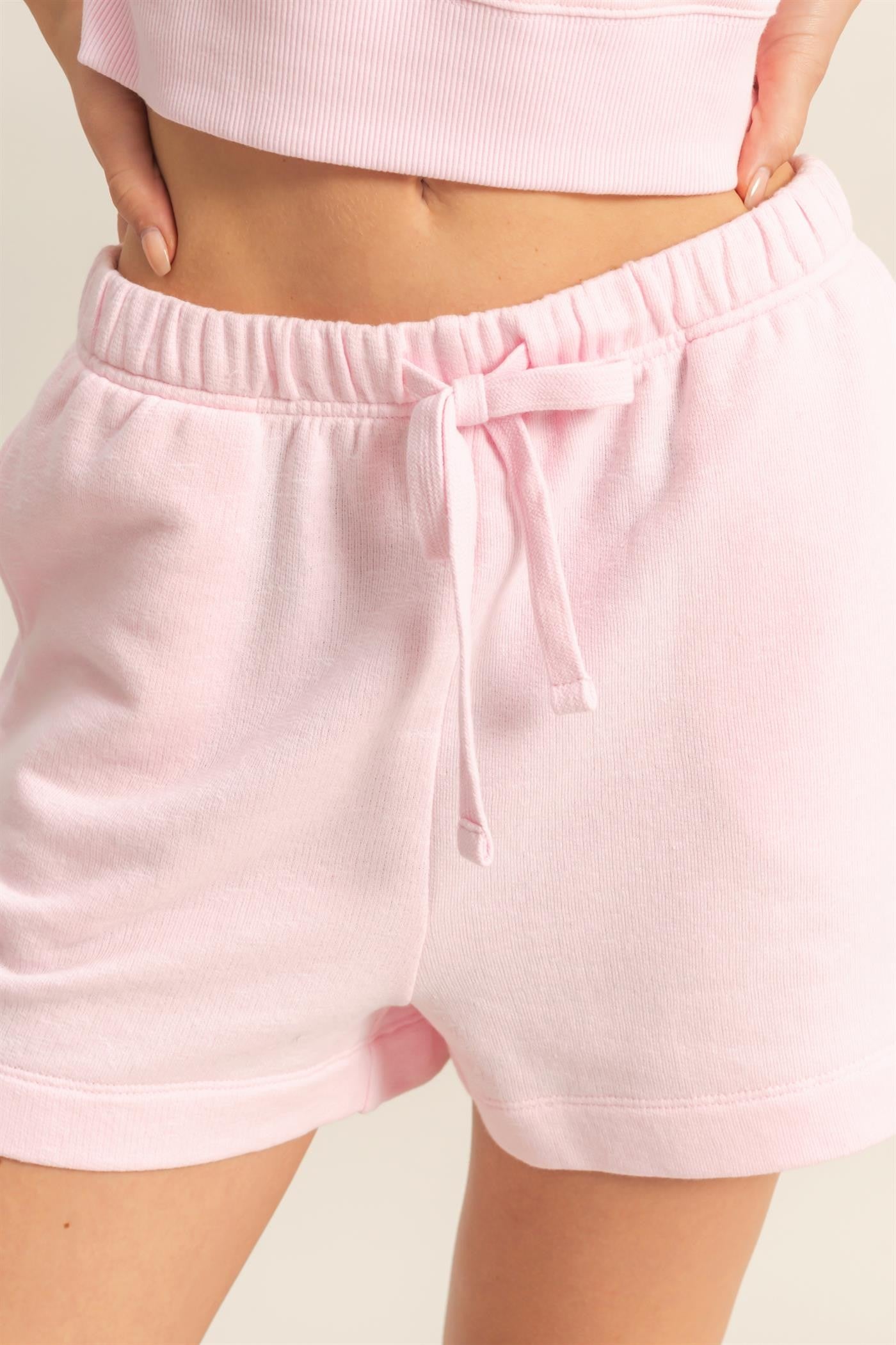 Hannah flowy shorts soft pink