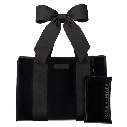 Case-Mate Midnight Black Bow Jelly Tote Bag