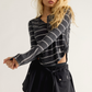 COOL DOWN CREW STRIPE / BLACK COMBO
