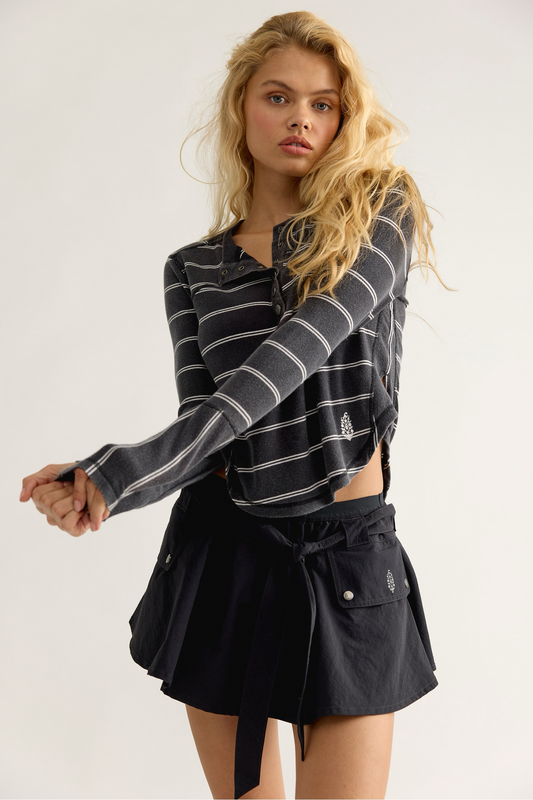 COOL DOWN CREW STRIPE / BLACK COMBO