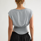 LIGHT OF DAY BANDED TEE / HEATHER GREY