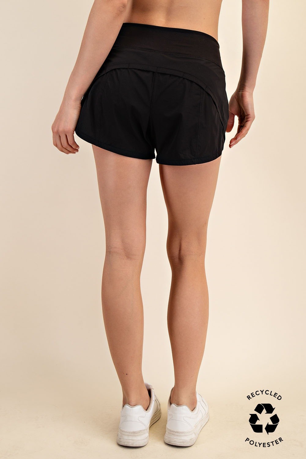 Stretch Woven 2 In 1 Active Shorts Black