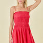 Dana Tiered Mini Dress Red
