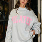 'pilates & Yoga' Reversible Mockneck Sweatshirt