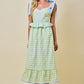 Darla Sweetheart Gingham Corset Midi Dress