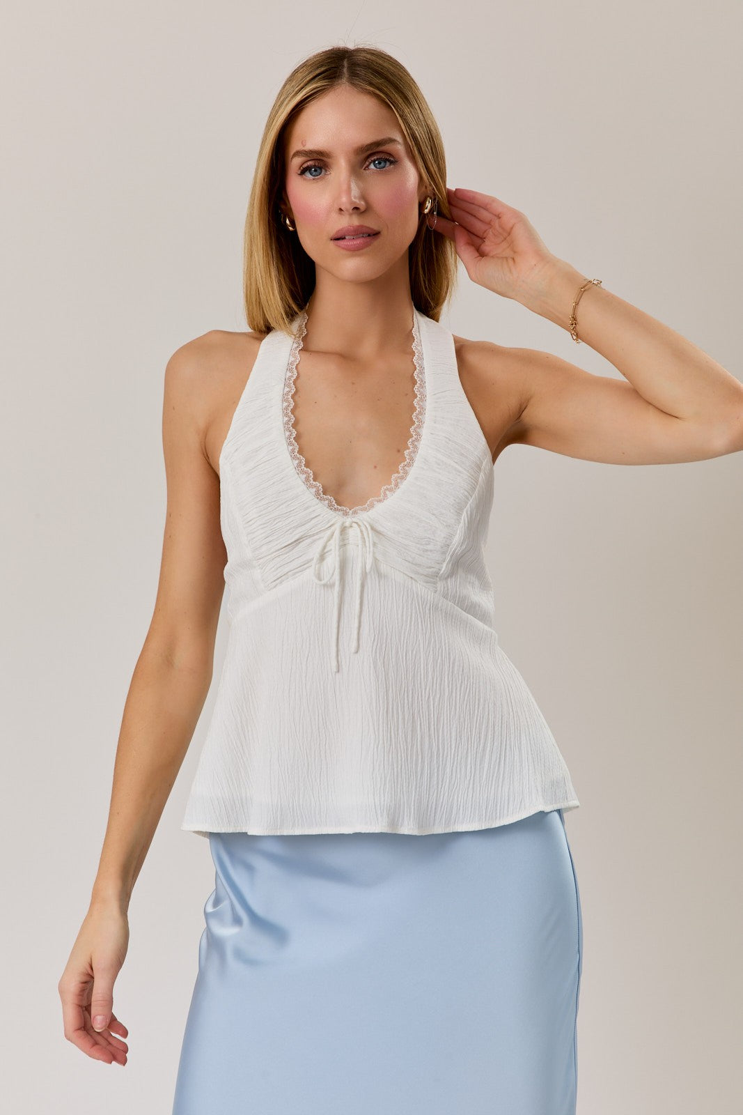 Sammie White Halter Top