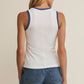 Sirena Colorblocked Rib Tank White