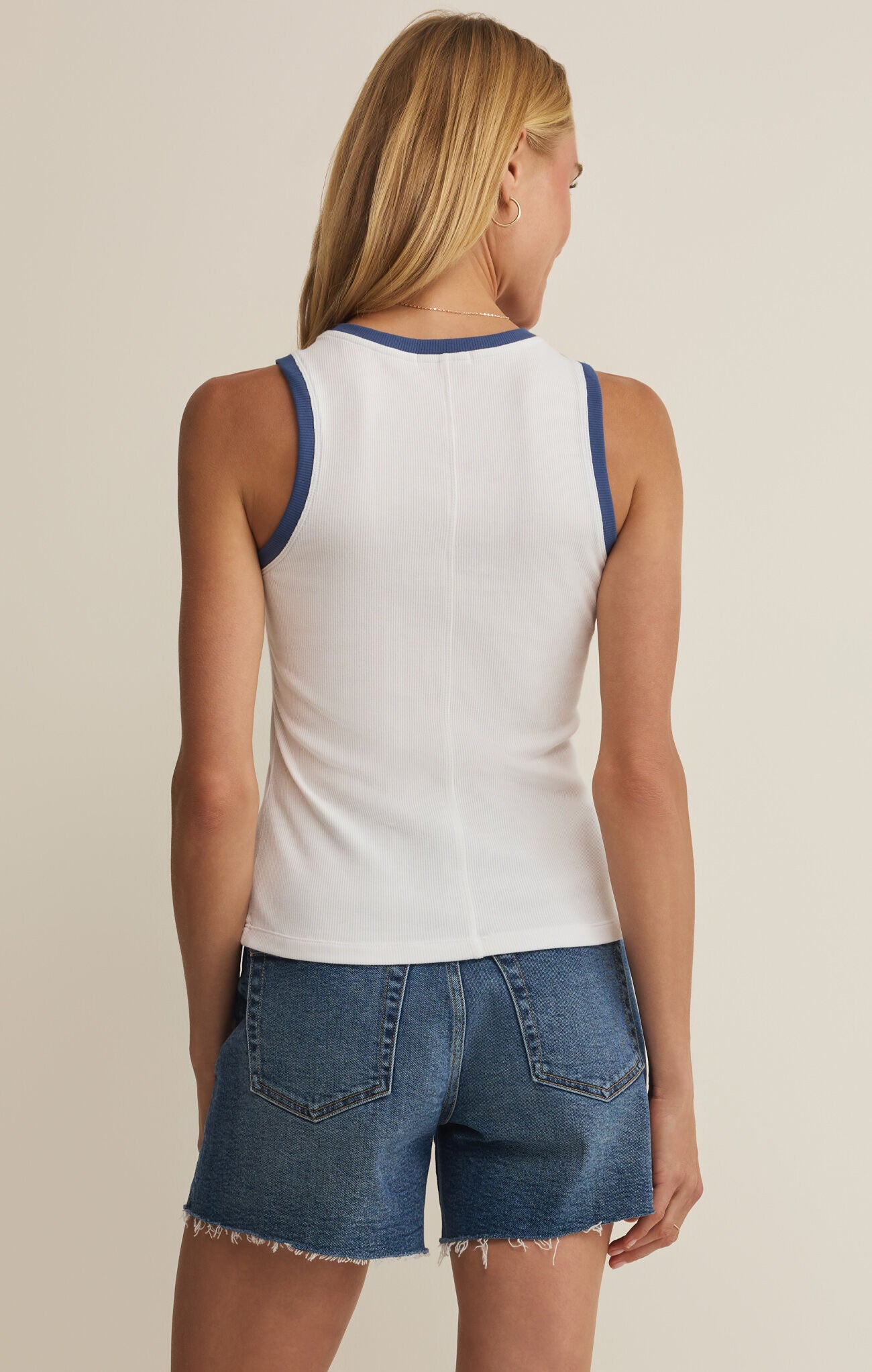 Sirena Colorblocked Rib Tank White