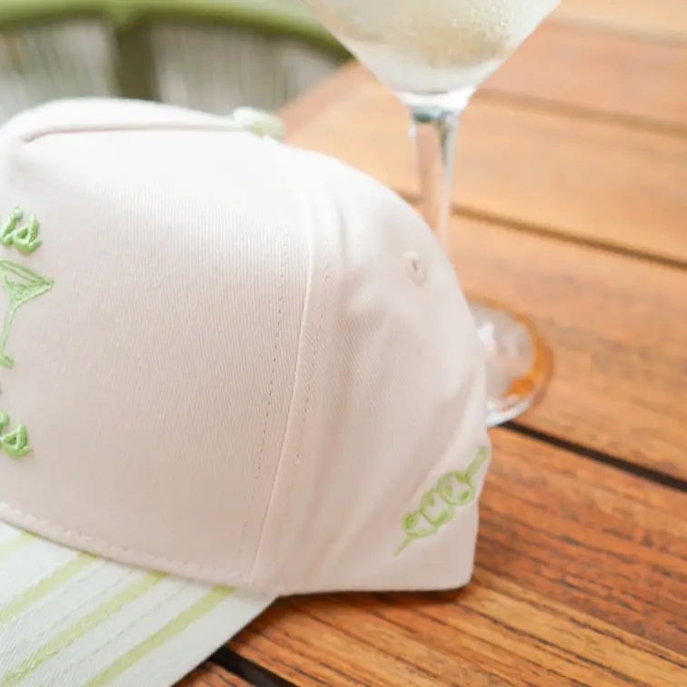 Bikinis & Dirty Martinis - Green Stripe Trucker Hat