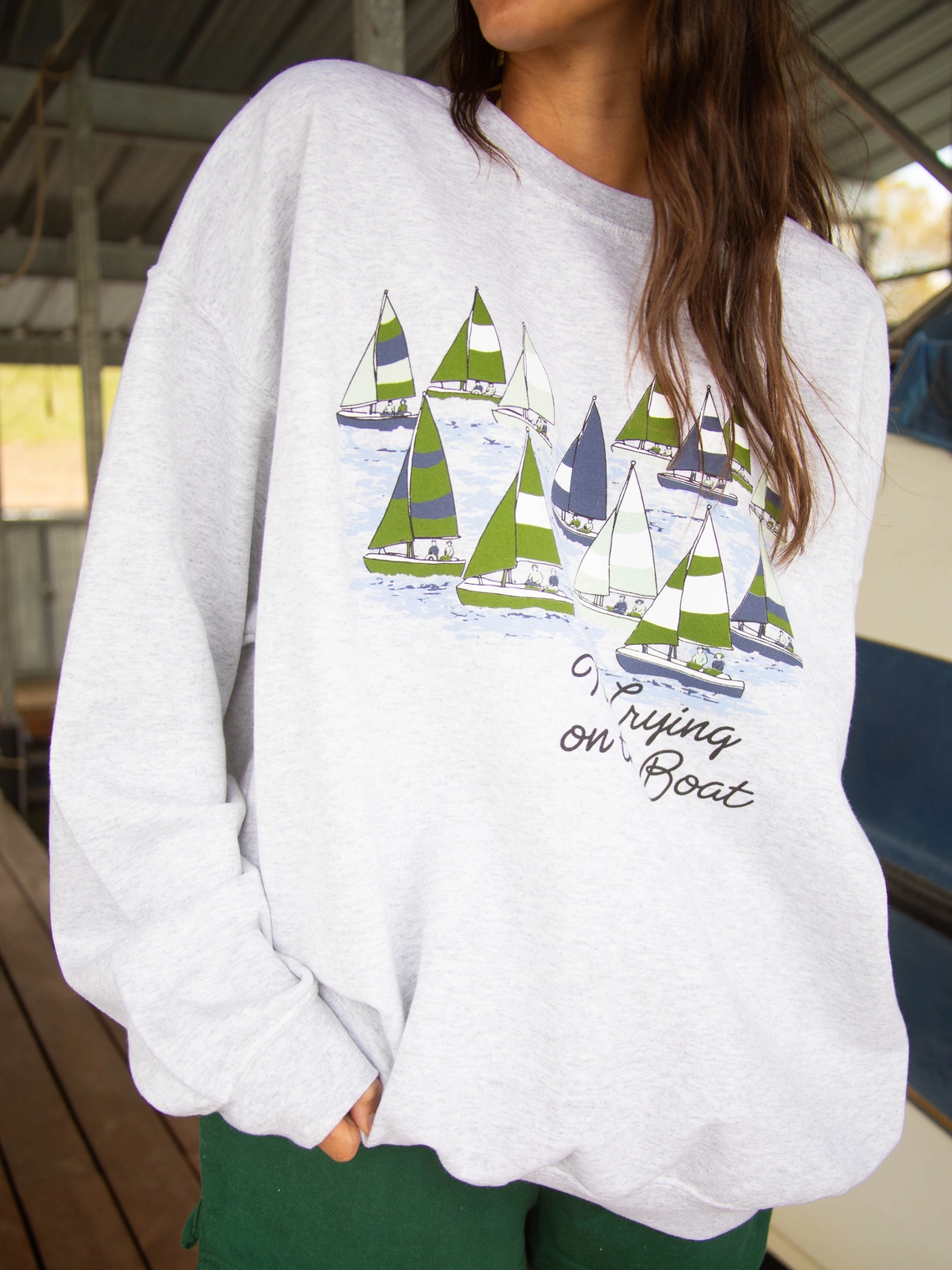 No Crying On the Boat Sweatshirt X Jo Johnson Overby
