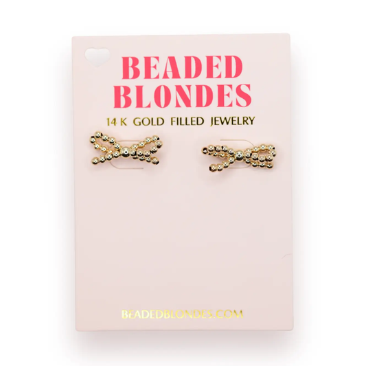 Gold Bow Earrings