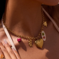 Lantana 18K Gold Non-Tarnish Vintage Locket Charm Necklace