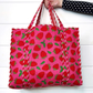 Pink Strawberry Bag Quilted Tote