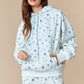 Polly Blue Floral Hoodie