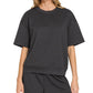 Scuba Short Sleeve Top & Shorts Set Black