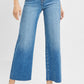 Risen Tummy Control High Rise Crop Wide Leg Jeans