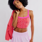 FP MOVEMENT ALL CLEAR CAMI JACQUARD / FUCHSIA FLIRT GEO CO