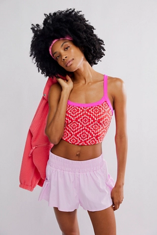 FP MOVEMENT ALL CLEAR CAMI JACQUARD / FUCHSIA FLIRT GEO CO