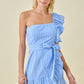 Dina Blue One Shoulder Dress