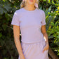 Mineral Wash Side Pocket Skort Lavender