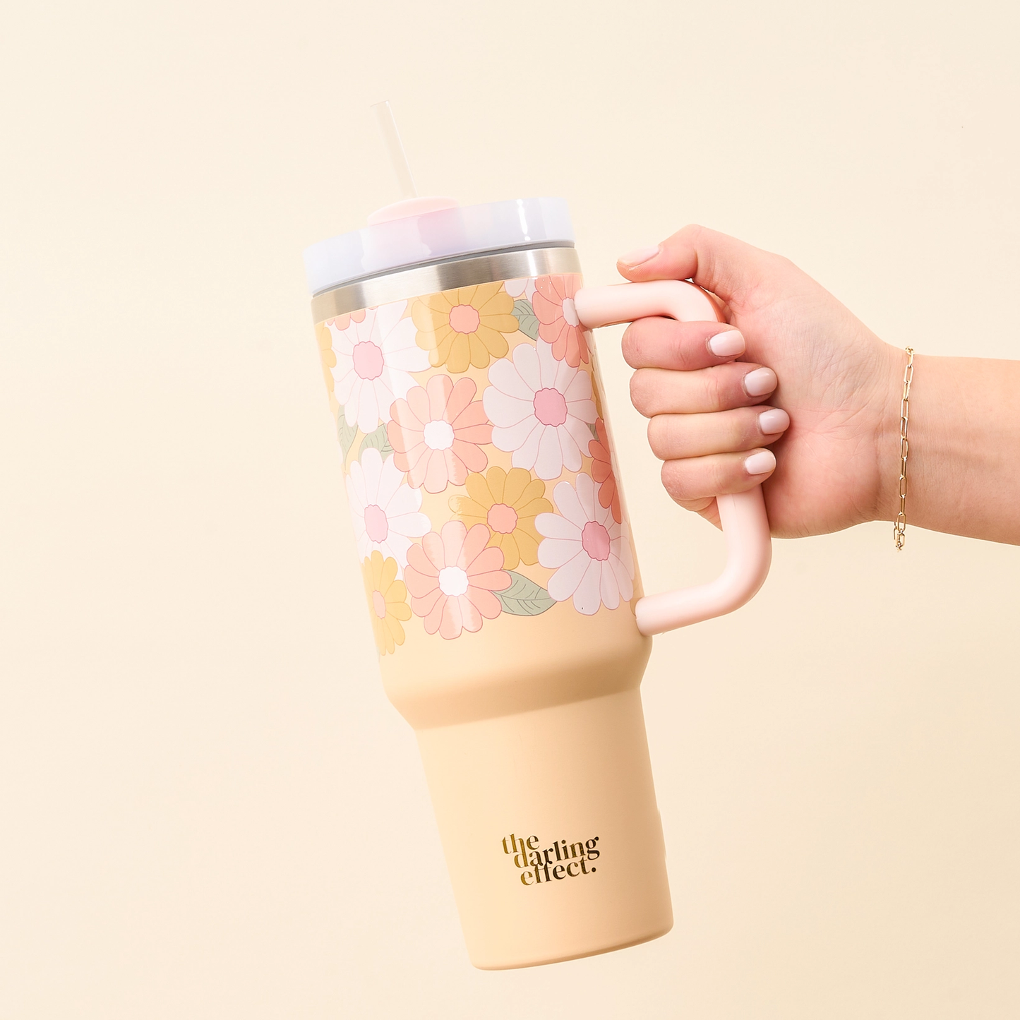 Tumbler-Daisy Craze Peach