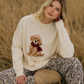 Puppy Crew Neck Relaxed Sweater