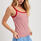 Willa Striped Tank Top Red