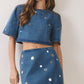 Teller Denim Mirror Skirt