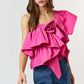 Lucy Pink One Shoulder Top