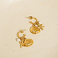 Marlène 18K Gold Non-Tarnish Sea Shell and Star Earring