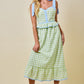 Darla Sweetheart Gingham Corset Midi Dress