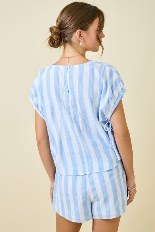 Daphne Blue Striped Set