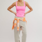 GOOD KARMA LONG TANK / WASHED HOT PINK