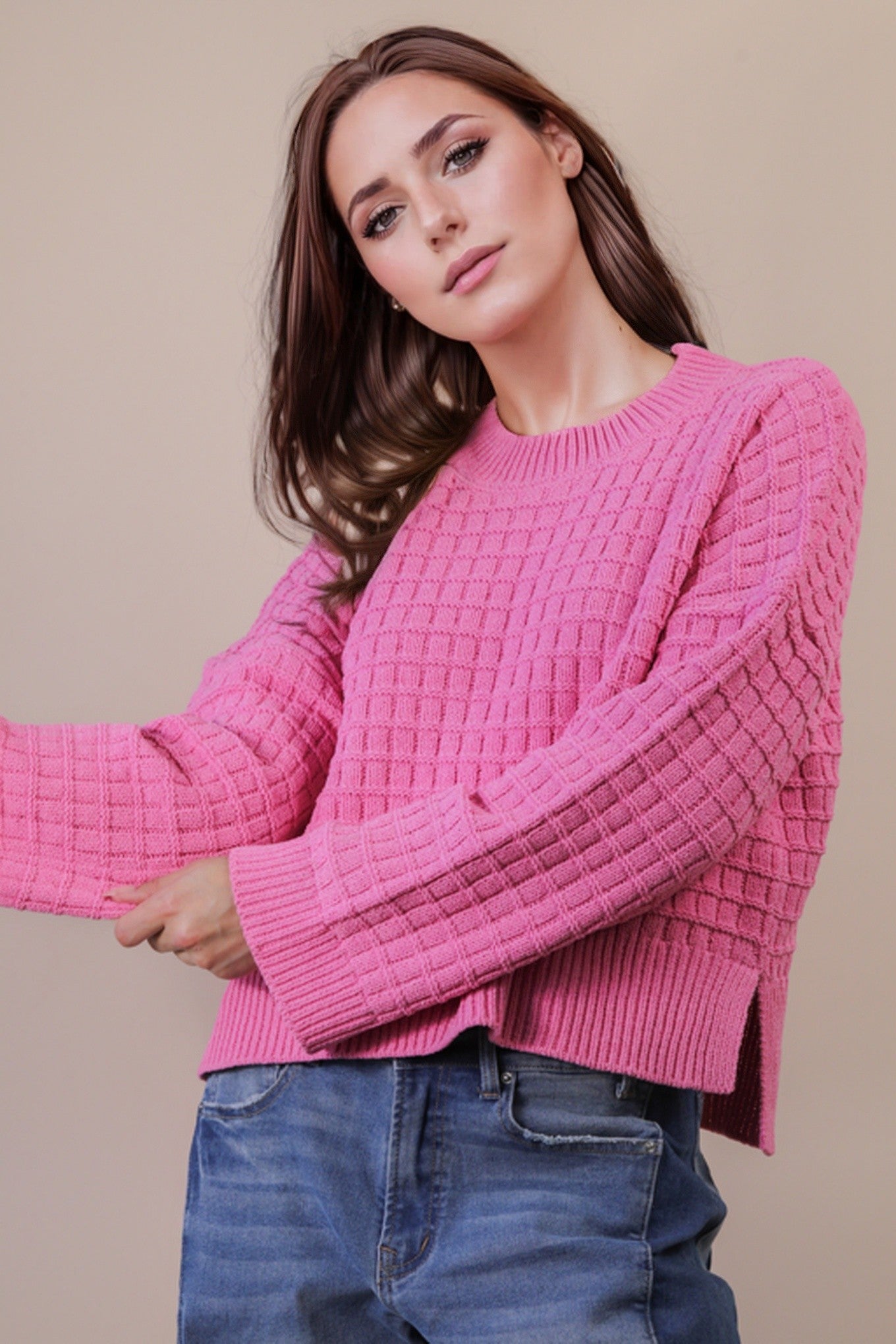 Jen Pink Knit Top