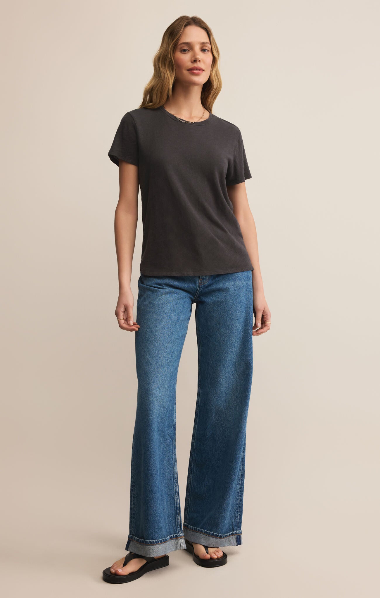 Z SUPPLY FOUNDATION SLUB TEE Black Sand