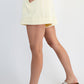 Poly Modal Piping Shorts Lemon